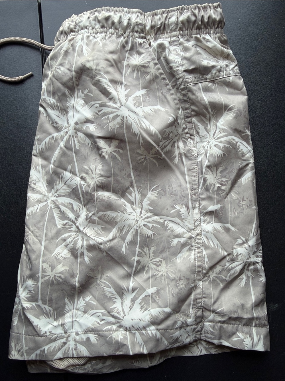 DSG Men's Taupe Palm-Print Swim Trunks - Picture 3 of 5